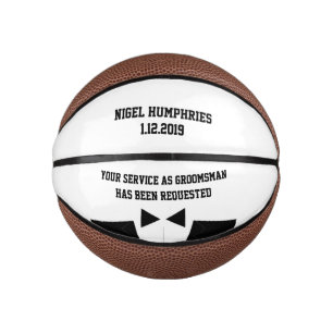 Mini Ballon De Basket Meilleur homme ou Invitation Groomsman Mini Basket
