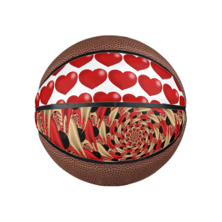 MINI BALLON DE BASKET MINI BASKETBALL DE 6" AVEC COEURS POUR UN SWEETHEA
