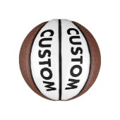 Mini Ballon De Basket Modèle blanc de mini-basket personnalisé (Vertical)