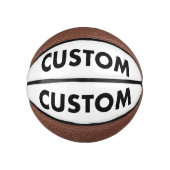 Mini Ballon De Basket Modèle blanc de mini-basket personnalisé (Devant)