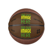 MINI BALLON DE BASKET MODÈLE DE TEXTE D'IMAGE BROWN SIMPLE MODERNE (Devant)