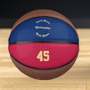 Mini Ballon De Basket Monogramme personnalisé Équipe Club Joueur Nom Num