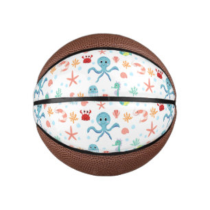 Mini Ballon De Basket Motif Sea World