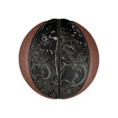 Mini Ballon De Basket Noir d'art Abstrait (Vertical)