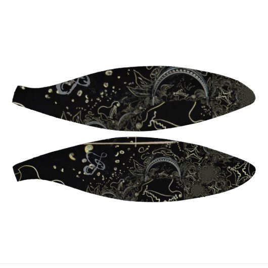 Mini Ballon De Basket Noir d'art Abstrait (Panneaux)