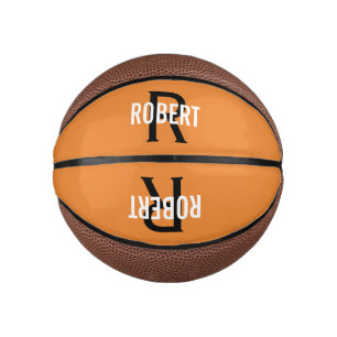 Mini Ballon De Basket Noir orange moderne nom monocorde de basket