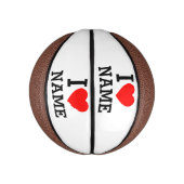 Mini Ballon De Basket Nom du coeur (Vertical)