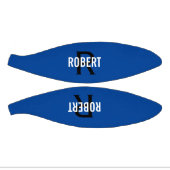 Mini Ballon De Basket Nom monogramme bleu moderne basketball (Panneaux)