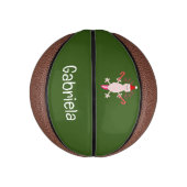Mini Ballon De Basket Nom personnalisé de l'axe de Noël (Vertical)
