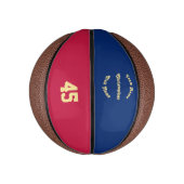 Mini Ballon De Basket Numéro de nom du joueur du club d'équipe monograph (Vertical)