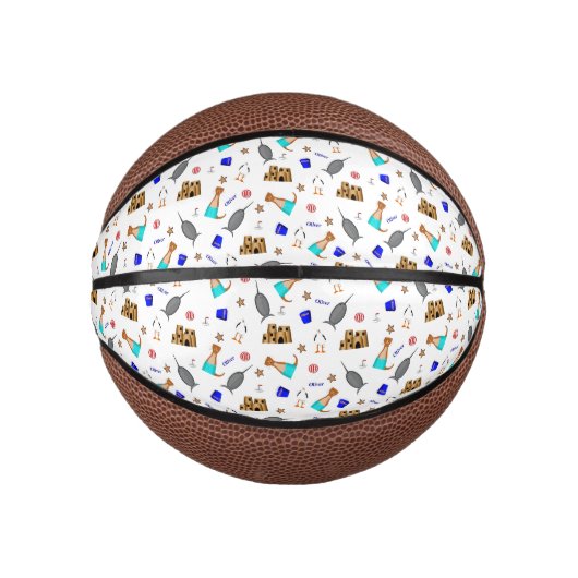 Mini Ballon De Basket Oliver Le Motif de vacances de la plage d'été Otte (Devant)