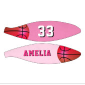 Mini Ballon De Basket Panier rose Fille Joueuse Nom de l'équipe Numéro (Panneaux)