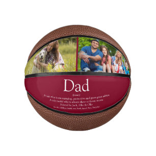 Mini Ballon De Basket Papa Daddy Father Definition Photos Fun Burgundy