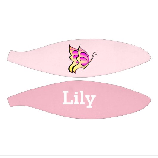 Mini Ballon De Basket papillon rose - ajouter un nom (Panneaux)