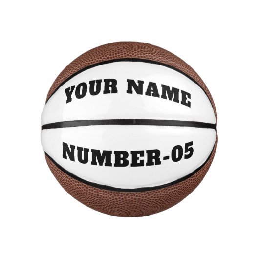 Mini Ballon De Basket Personalized Custom Basketball –Your Text Here (Devant)
