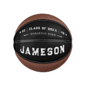 Mini Ballon De Basket Personalized Graduation Athlete Keepsake (Devant)