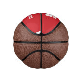 Mini Ballon De Basket Petit Camion-feu Garçon avec nom Rouge et blanc (Droite)