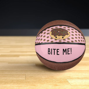 Mini Ballon De Basket Pink Kawaii Cute Chocolate Donut Rainbow Sprinking