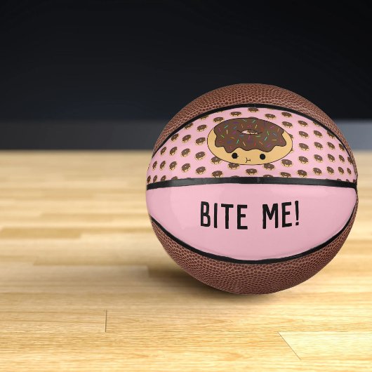 Mini Ballon De Basket Pink Kawaii Cute Chocolate Donut Rainbow Sprinking