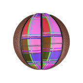 Mini Ballon De Basket Pink tartan Fabric Pattern Cloth Madras (Vertical)