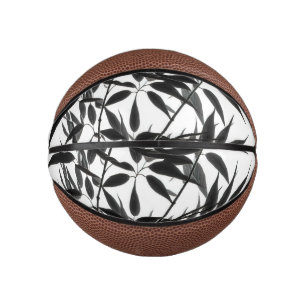 Mini Ballon De Basket Plante en bambou noir et blanc