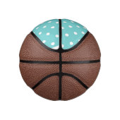 Mini Ballon De Basket Point Polka Sky turquoise (Droite)