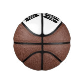 Mini Ballon De Basket Robert Mens Nom en noir n blanc, (Droite)