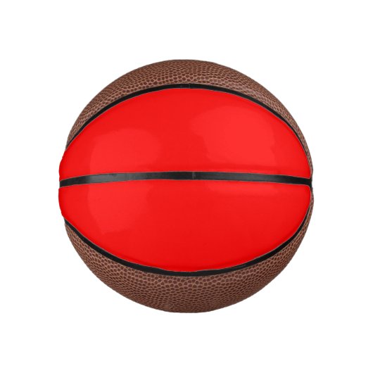 Mini Ballon De Basket Rouge Uni | Classique | Élégant | Tendance  (Devant)