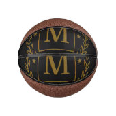 Mini Ballon De Basket "Royal NMKY Emblem – Monogram M Crest Design" (Devant)