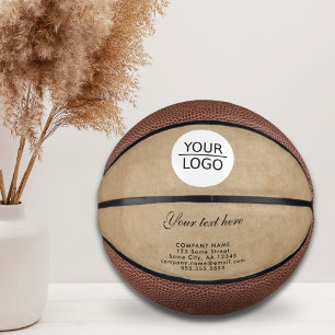 Mini Ballon De Basket Rustique Ajoutez votre logo avec un texte personna