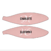 Mini Ballon De Basket Script moderne blush rose monogramme nom de basket (Panneaux)