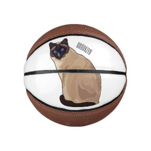 Mini Ballon De Basket Siamese cat cartoon