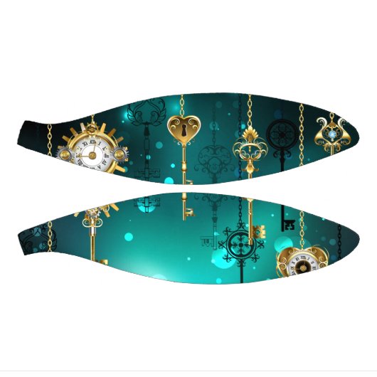 Mini Ballon De Basket Skeleton Keys on Green Background (Panneaux)