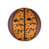 Mini Ballon De Basket Skeletons d'Halloween Macabre Dance (Vertical)