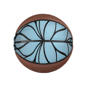 Mini Ballon De Basket Sky Blue Hues Creative Leave Motif
