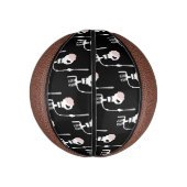 Mini Ballon De Basket Squelette d'Halloween avec épée (Vertical)