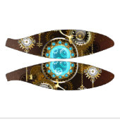 Mini Ballon De Basket Steampunk Rusty Background (Panneaux)