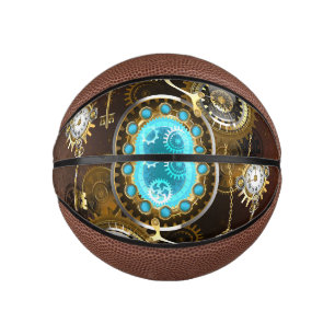 Mini Ballon De Basket Steampunk Rusty Background