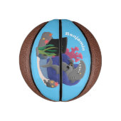 Mini Ballon De Basket Un requin drôle en regardant la bande dessinée de  (Vertical)