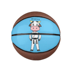 Mini Ballon De Basket Vache mignonne en combinaison kung fu