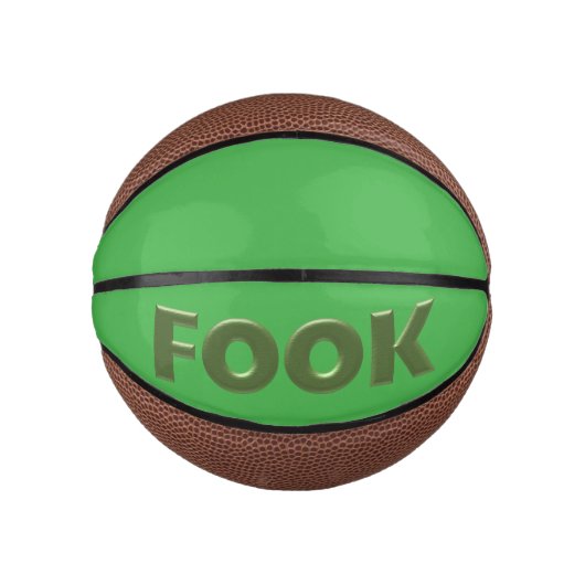 Mini Ballon De Basket Vert pâle sur mini-basket vert (Devant)