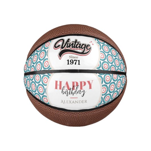 Mini Ballon De Basket Vintage depuis - 1971 (Devant)