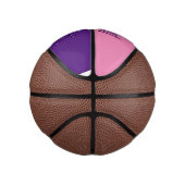 Mini Ballon De Basket Violet Floral Violet Nom, Basketball Enfants (Droite)