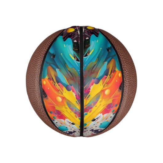 Mini Ballon De Basket Vivid Chaos Splash Graffiti (Vertical)