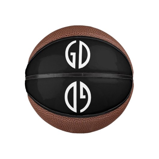 Mini Ballon De Basket Vos idées de monogramme simplement 1 (Devant)