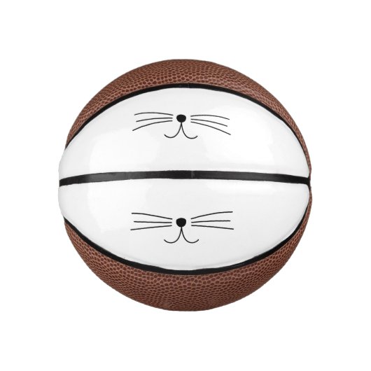 Mini Ballon De Basket Whiskers Chat Cute (Devant)