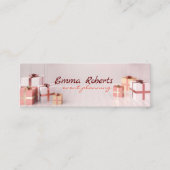 Mini Ballons d'argent blanc Carte de visite moderne (Devant)