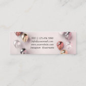 Mini Ballons d'argent blanc Carte de visite moderne (Dos)