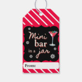 Mini-bar dans une étiquette cadeau de pot (Devant)