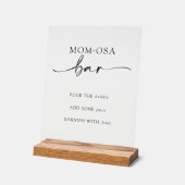 Mini bar Momosa Cocktail Menu Baby shower (Angle)